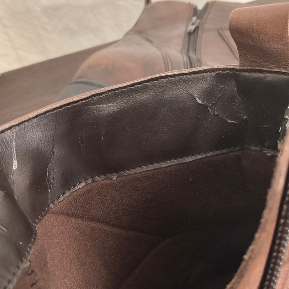 Rockport Boots Men 9.5 Brown Leather Square Toe Side Zip APM2691D Dress Modern main image 11